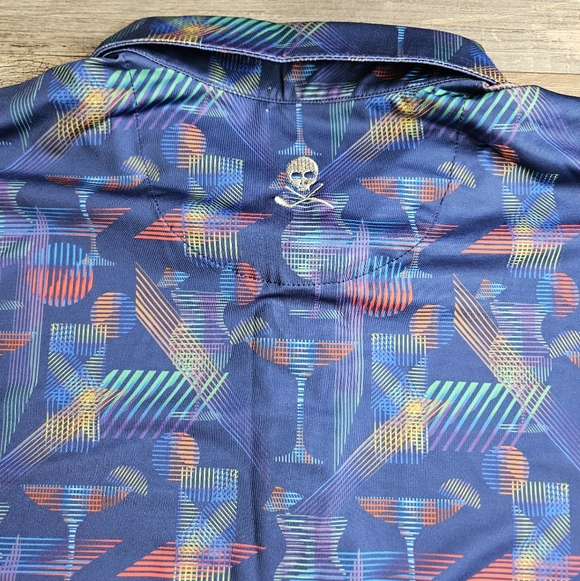Robert Graham Happiest Hour Polo Shirt Size XL - Picture 7 of 9